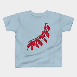 Triple String of Red Holiday Lights Kids T-Shirt